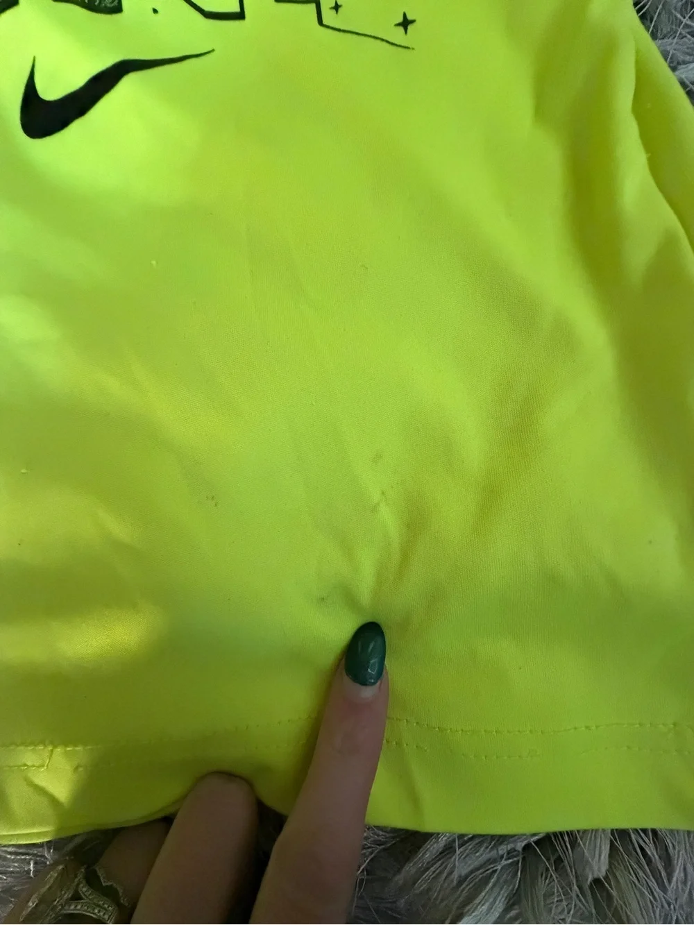 Nike Neon Yellow 3 piece Athletic Tank & Tee with Gray Shorts Set baby 2T